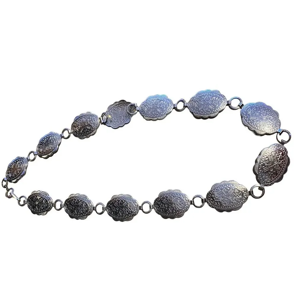 Women's Silver Metal Fashion Belt 26-32